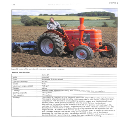 Marshall Diesel Tractors 1930-1957