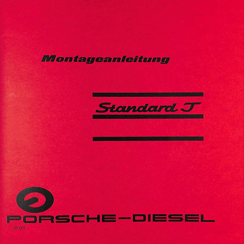 Montageanleitung Porsche-Diesel, Standard J, montage handleiding