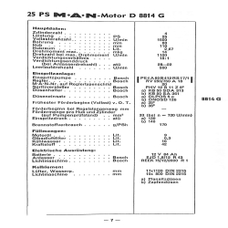 MAN Traktoren Technische Daten für Schlepper-Motoren