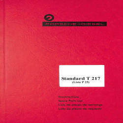 Ersatzteilliste Porsche-Diesel Standard T217, onderdelenlijst