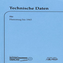 Technische Daten für Hanomag-Radschlepper, technische data, technische gegevens bis 1965