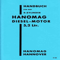 Handbuch für den 4-zylinder Hanomag diesel-motor, hand boek 