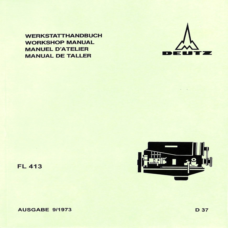 Werkstatthandbuch Deutz FL413 , werkplaats handboek