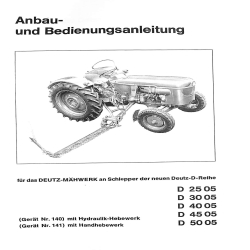 Bedienungsanleitung Deutz-Dieselschlepper D2505, gebruiksaanwijzing