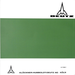 Bedienungsanleitung Deutz-Dieselschlepper D2505, gebruiksaanwijzing