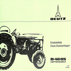 Ersatzteilliste Deutz-Dieselschlepper D4005, onderdelen lijst
