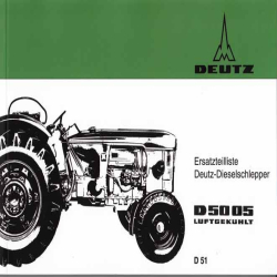 Ersatzteilliste Deutz-Dieselschlepper D5005, onderdelen lijst