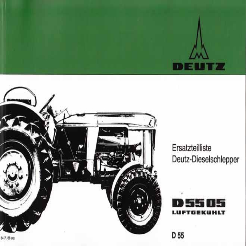 Ersatzteilliste Deutz-Dieselschlepper D5505, onderdelen lijst