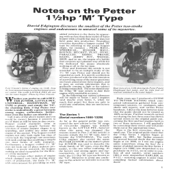 Stationary Engine Magazine on Petter M type