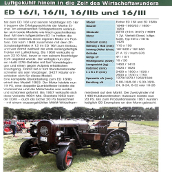 Eicher - Alle Traktoren 1936 - 1990