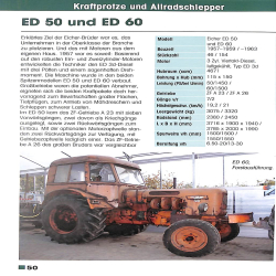 Eicher - Alle Traktoren 1936 - 1990