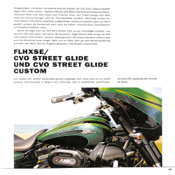 Harley-Davidson CVO Motorcycles Die exklusivsten Motorräder der Welt