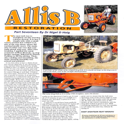 Tractor & Machinery - Allis B Restoration