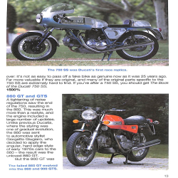 Ducati Bevel Twins 750 GT, Sport & SS, 860 GT, GTE, GTS, 900 SS, GTS, SD SSD MHR, S2 Mille, 1971 to 1986