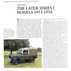 Fabrieksoriginele Land Rover Series I 86-, 88-, 107- en 109-inch modellen