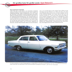 Die Opel Rekord Story - Von Olympia bis Omega