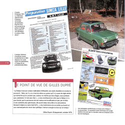 LA SIMCA 1000 DE MON PÈRE