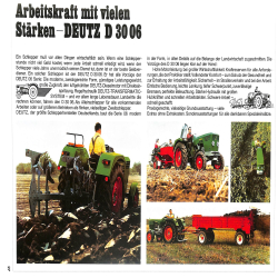 Deutz - Prospekte der 06er Baureihe