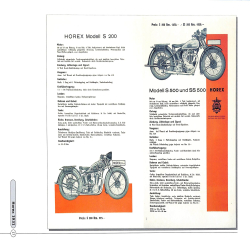 Horex Prospekte 1921-60