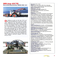 Das MB-trac Typenbuch