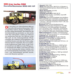 Das MB-trac Typenbuch