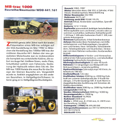 Das MB-trac Typenbuch