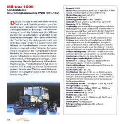 Das MB-trac Typenbuch