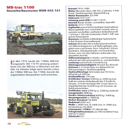 Das MB-trac Typenbuch