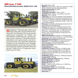 Das MB-trac Typenbuch